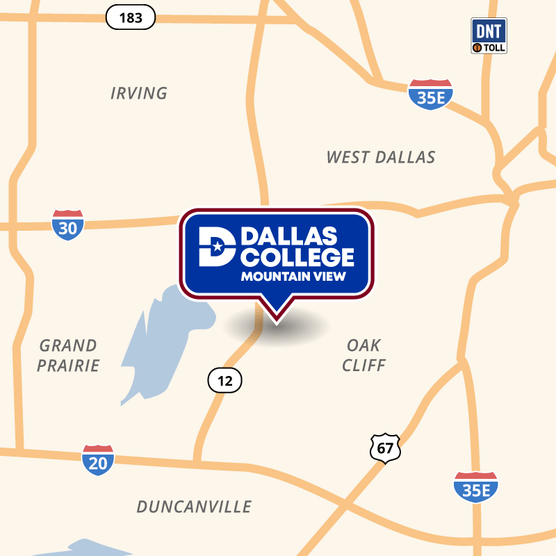 mountain view college campus map Mountain View Maps And Location Dallas College mountain view college campus map